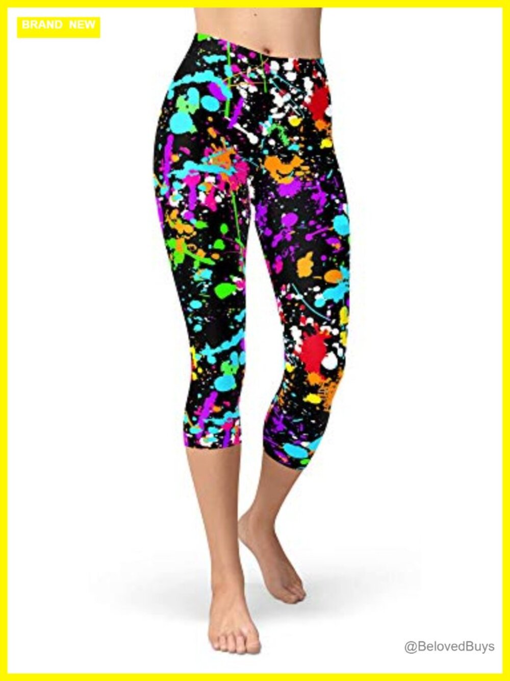 Women's Buttery Soft Cropped Capri Leggings 3D Printed High Rise Workout Casual